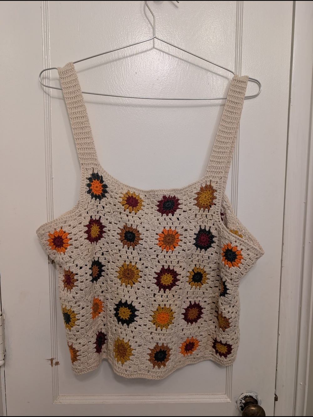 Granny Squares Crochet Daisy Festival Tank Top